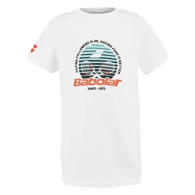 Dětské tričko Babolat Exercise Cotton Tee White