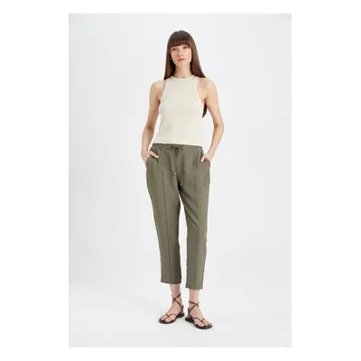 DEFACTO Elastic Waist Tied Basic Straight Leg Jogger Pants