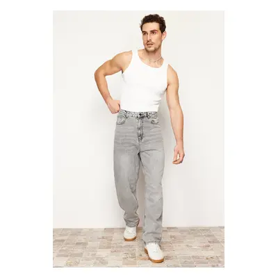 Trendyol Gray Baggy Fit Jeans Loose Denim Trousers