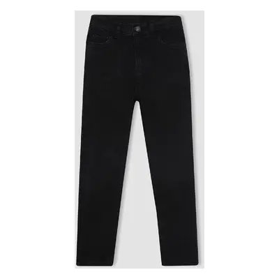 DEFACTO Boy Slim Fit Straight Leg Pocket Black Jeans