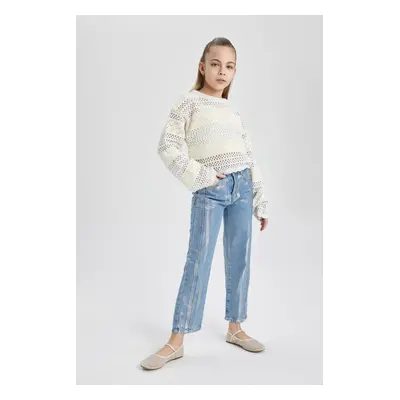 DEFACTO Girls' Wide Leg Wide Leg Jeans