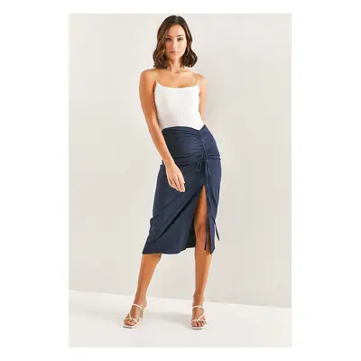 Bianco Lucci Women's Pleated Pencil Skirt