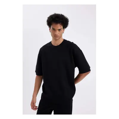 DEFACTO Loose Fit Crew Neck Short Sleeve Heavy Fabric Basic T-Shirt