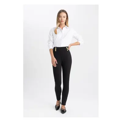 DEFACTO Button Detailed High Waist Leggings