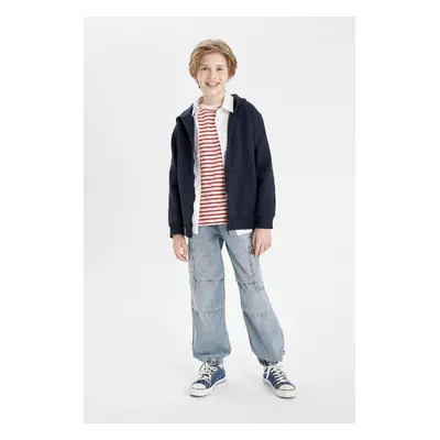 DEFACTO Boys Cargo Pocket Jogger Leg Parachute Jean Pants