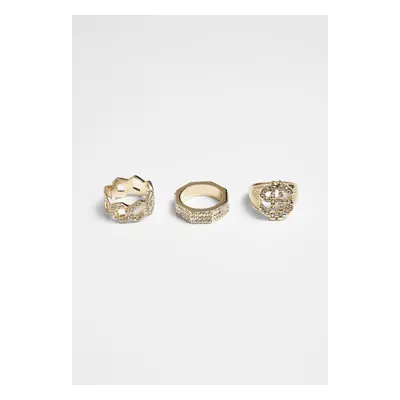 Rings - 3pcs - gold colors