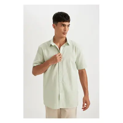 DEFACTO Regular Fit Regular Cut Cotton Short Sleeve Shirt