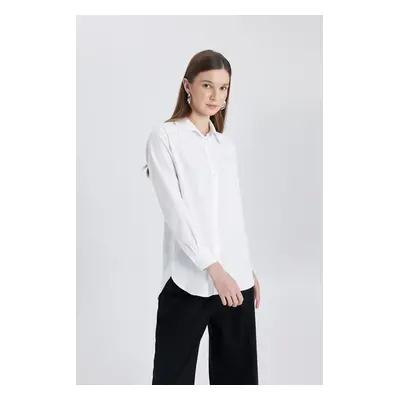 DEFACTO Relax Fit Poplin Long Sleeve Shirt Tunic