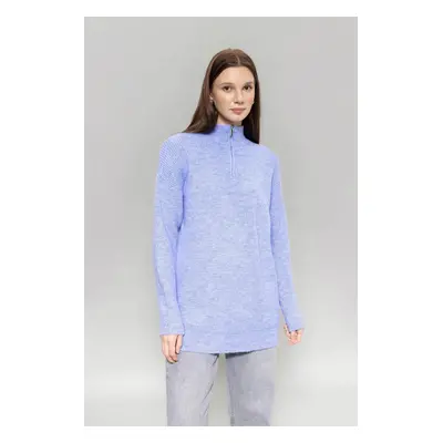 DEFACTO Regular Fit Zippered Stand Collar Sweater Tunic