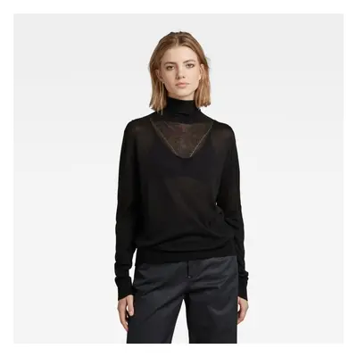 G-STAR Sweater - Core roll neck knit wmn black