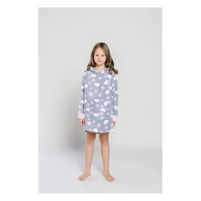 Girls' winter poncho - print