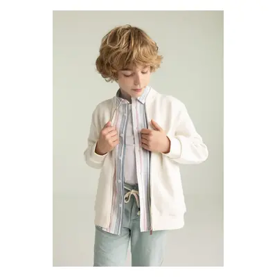 DEFACTO Boy's College Collar Bomber Cardigan