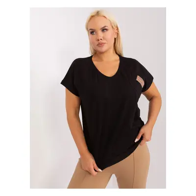 Women's black blouse plus size