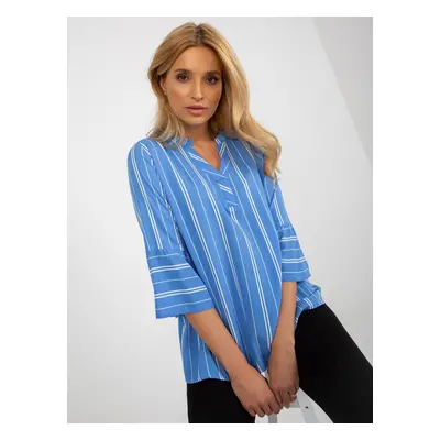 Women's boho blouse with 3/4 sleeve Sublevel - multicolor