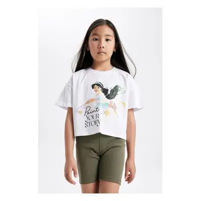 DEFACTO Girls Disney Princess Crew Neck Short Sleeve T-Shirt