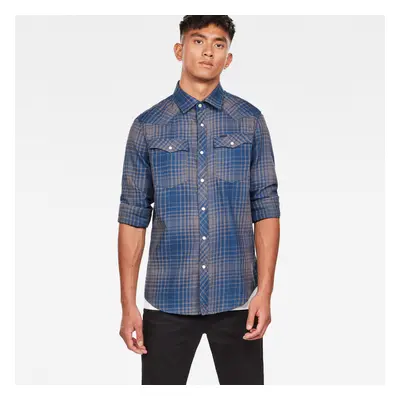 Shirt - G-STAR slim shirt ls blue