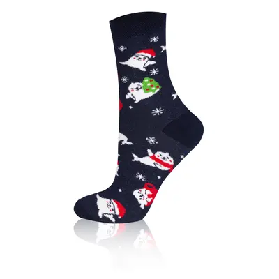 FOKI Long Socks - Navy Blue/White/Red