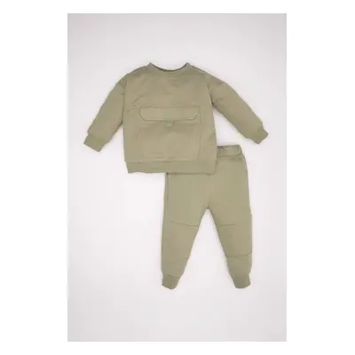 DEFACTO Baby Boy Sweatshirt Tracksuit Bottom 2-Piece Set