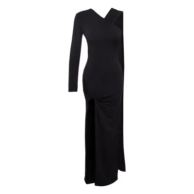 Trendyol Limited Edition Black Knitted Long Evening Evening Dress