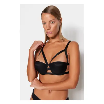 Trendyol Black Micro Elastic Detailed Push Up Knitted Bra