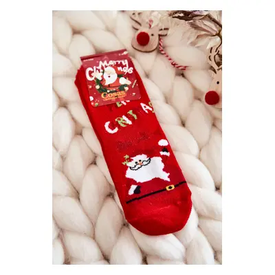 Children's Christmas socks Saint Nicholas Cosas red-green