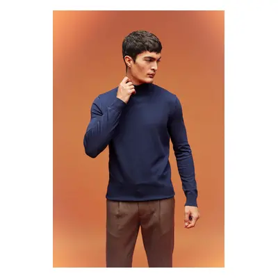 DEFACTO Regular Fit Half Turtleneck Basic Plain Knitwear Sweater