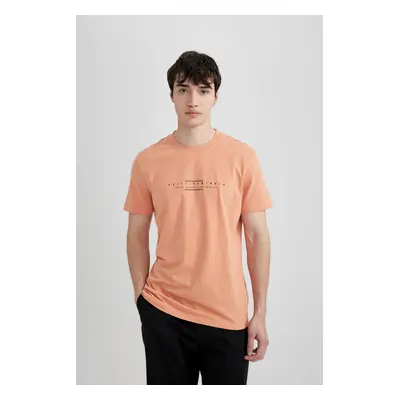 DEFACTO Slim Fit Crew Neck Printed Short Sleeve T-Shirt