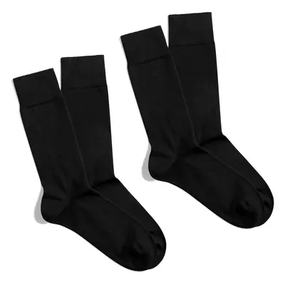 Banana Socks Unisex's 2Pack Socks Essentials Noir Elegance