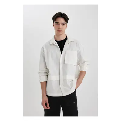 DEFACTO Oversize Fit Wide Mold Pocket Long Sleeve Shirt