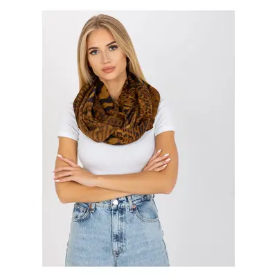 Camel scarf with animal patterns