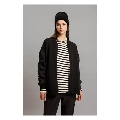 DEFACTO Oversize Fit College Collar Bomber Cardigan