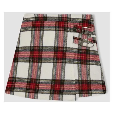 DEFACTO Cool Checkered Pleated Mini Skirt