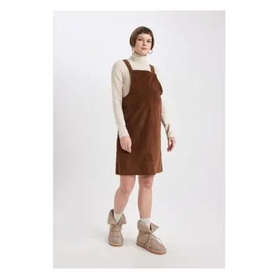 DEFACTO Regular Fit Midi Maternity Overalls Dress