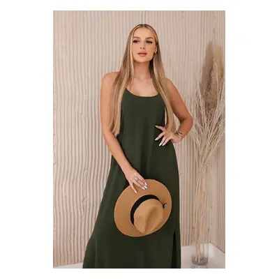 Women's Strappy Maxi Dress - Khaki