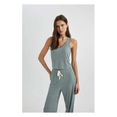 DEFACTO Fall In Love V-Neck Pajama Top