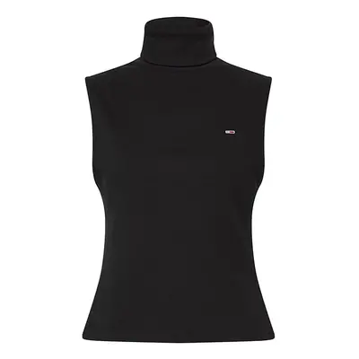 Tommy Jeans Turtleneck - TJW SLIM TURTLE NECK SLEEVLESS black