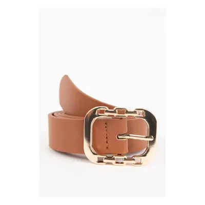 DEFACTO Women's Faux Leather Classic Belt