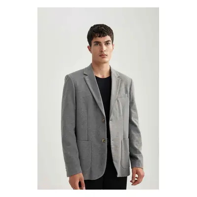 DEFACTO Regular Fit Jacket Collar Lined Blazer Jacket