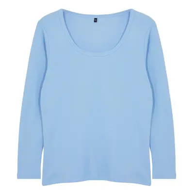 Trendyol Curve Blue Camisole Knitted Plus Size Blouse