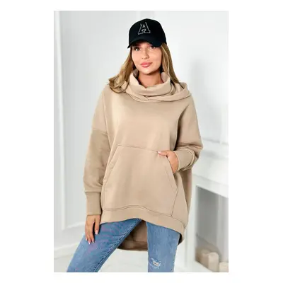 Oversize insulated sweatshirt light beige