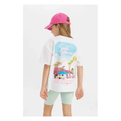 DEFACTO Oversize Fit Printed Short Sleeve T-shirt