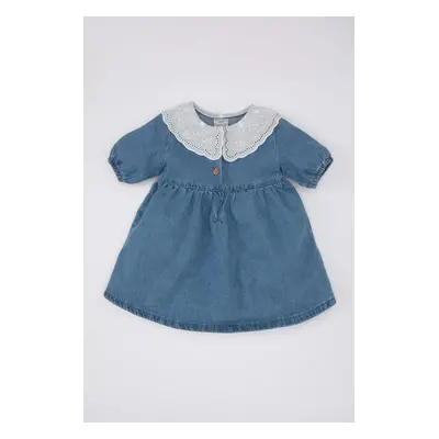 DEFACTO Baby Girl Short Sleeve Jean Dress