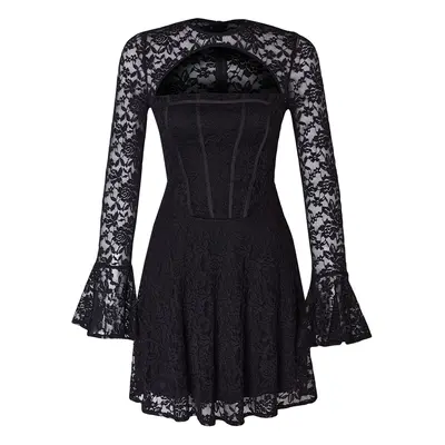 Trendyol Black Corset Detailed Knitted Lace Short Elegant Evening Dress