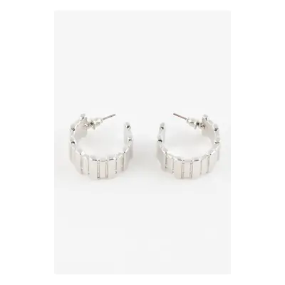 DEFACTO Women's Silver Hoop Earrings