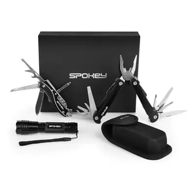 Spokey BOLD Multi-tool set in gift box: knife + pliers + flashlight with loop