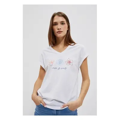 WOMEN'S T-SHIRT L-TS-4037 WHITE