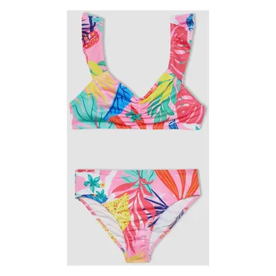 DEFACTO Girl's Patterned Bikini Set