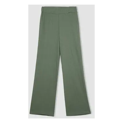 DEFACTO Wide Leg Wide Leg Elastic Waisted Crepe Trousers C0200ax24sp