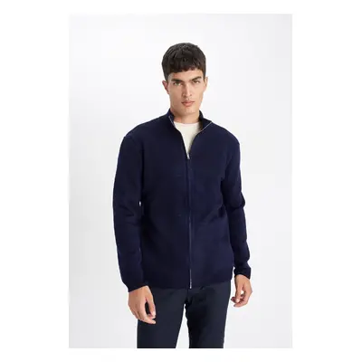 DEFACTO Comfort Fit Stand Collar Cardigan