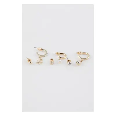 DEFACTO Women's 6-Piece Gold Earrings